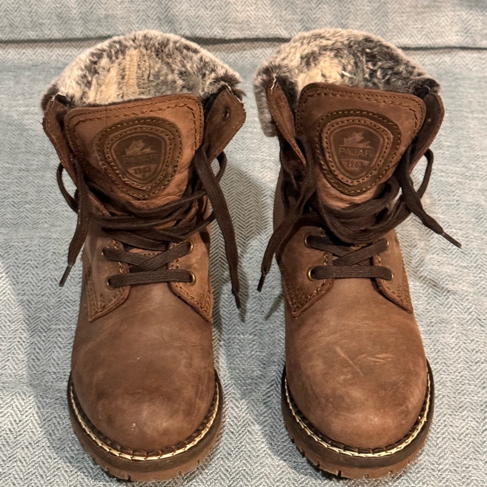 Pajar Women's Winter Leather Lace-Up waterproof Boots